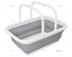 FOLDING BASKET 38X28X4.5 CM GREY
