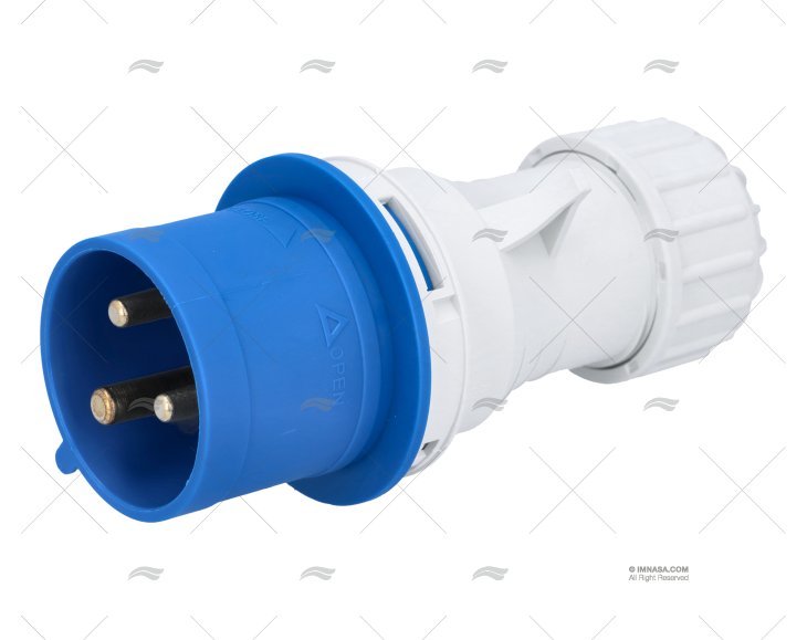 FICHA ELÉC. MACHO 230V 32A 3P 6h IP44