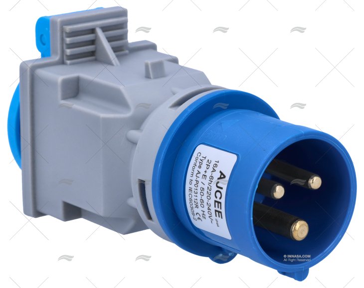 FICHA ELÉTRICA MACHO 16A A FÊMEA SCHUKO