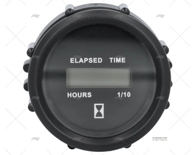 CONTADOR DE HORAS  0-10000H PRETO DIGITAL FRN FARIA