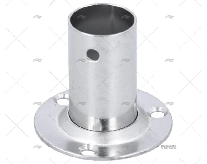 BOCCOLA PER SCALMO 90º 25mm INOX BASE 60mm DIA