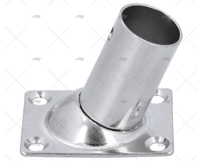 CASQUILHO DO LEME 60º 22mm INOX BASE 56X42mm