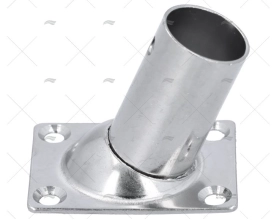 BOCCOLA PER SCALMO 60º 22mm INOX BASE 56X42mm