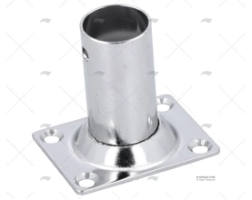 CASQUILHO DO LEME 90º 22mm INOX BASE 56X24mm