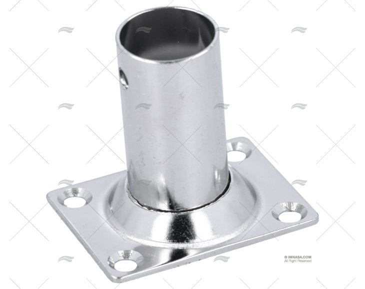 CASQUILHO DO LEME 90º 22mm INOX BASE 56X24mm