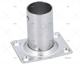 BOCCOLA PER SCALMO 90º 25mm INOX BASE 56X24mm