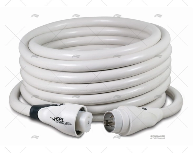 CABO ISOLADO 50" FÊMEA-MACHO BRANCO 50A 125/250 MARINCO
