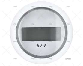 HORÍMETRO VOLTÍMETRO VDO 8-24V 52mm BRANCO