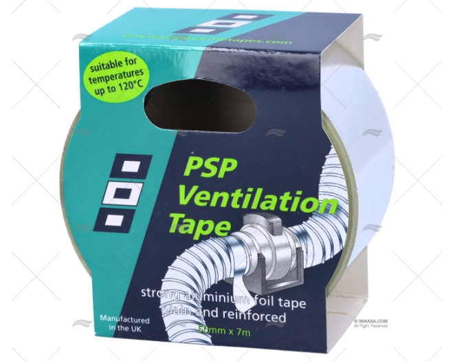 CINTA P/TUBO VENTIL. PRATA ALU 50mm x 7m PSP TAPES