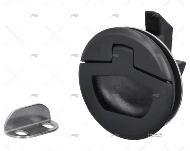 FECHO PUXADOR PRETO S/CHAVE 51mm SS316 MARINE TOWN