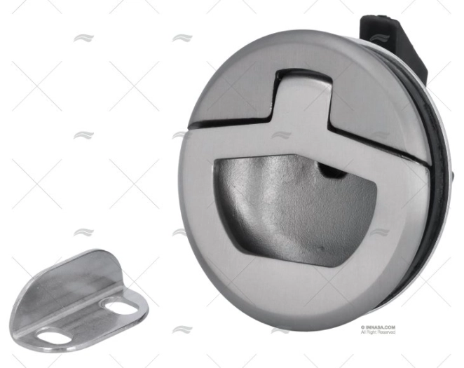 PUXADOR S/CHAVE 51mm INOX 316 PRATA MARINE TOWN