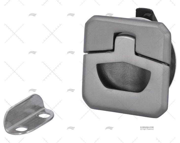 PUXADOR QUADR. S/CHAVE 45mm INOX 316 PRATA MARINE TOWN