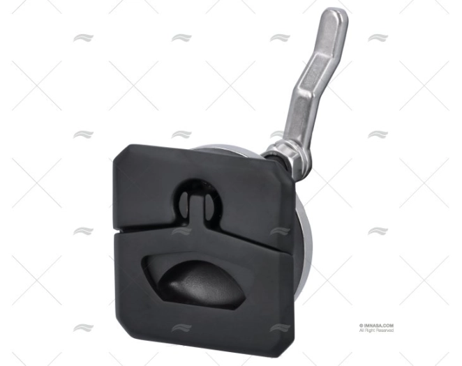 BLACK COMPRES. LATCH W/O LOCK 51mm SS316 MARINE TOWN