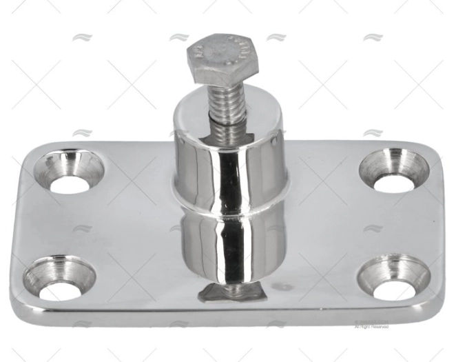 PLATINE INOX BASE LATERAL 47X73