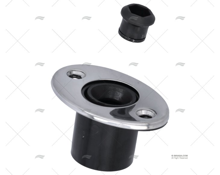 FIXAÇÃO NYLON 1-1/8" 16KG C/TAMPA INOX MARINE TOWN