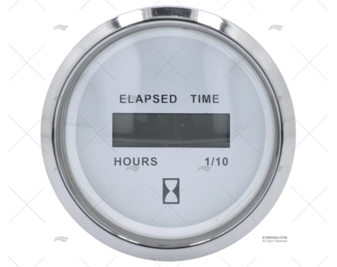 CONTADOR DE HORAS 0/1000 INOX BRANCO DIGITAL FARIA