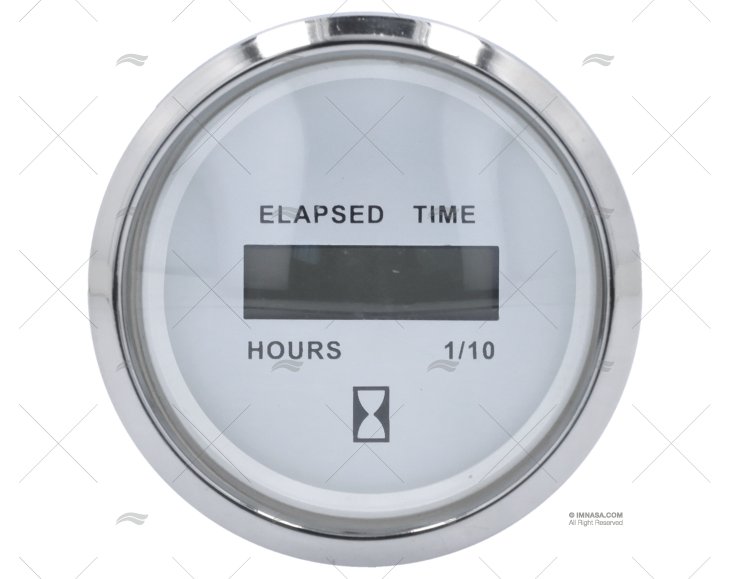 CONTADOR DE HORAS 0/1000 INOX BRANCO DIGITAL FARIA