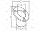 60º FLUSH FLAG POLE SOCKET SS316 1"