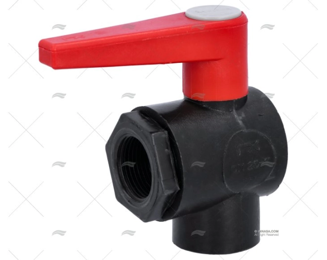 VÁLVULA DE BOLA 2 VIAS EM L PPG 1" RANDEX IBERICA