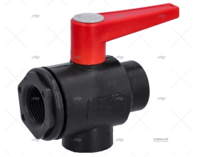VÁLVULA DE BOLA 3 VIAS VERTICAL  PPG 3/4 RANDEX IBERICA