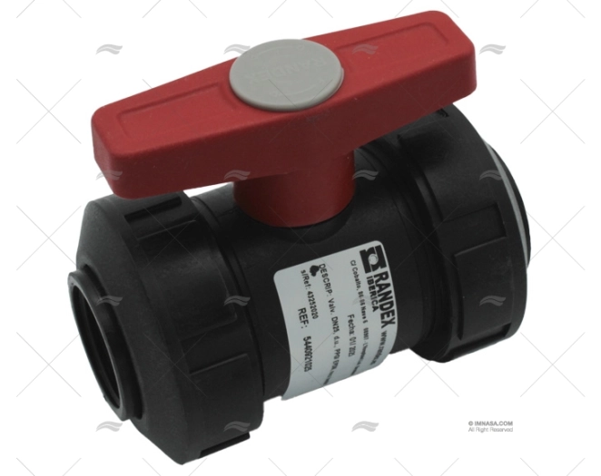 VALVOLA DI PALLA DOPPIO UNIONE BSP  PPG 1" RANDEX IBERICA