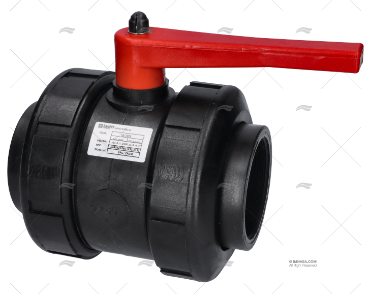 VÁLVULA DE BOLA DUPLO UNIÃO BSP  PPG 3" RANDEX IBERICA