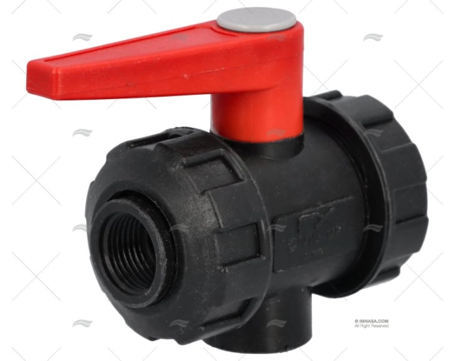 VÁLVULA  3 VIAS DUPLO UNIÃO BSP  PPG 1/2 RANDEX IBERICA