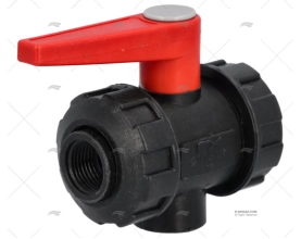VÁLVULA  3 VIAS DUPLO UNIÃO BSP  PPG 1/2 RANDEX IBERICA