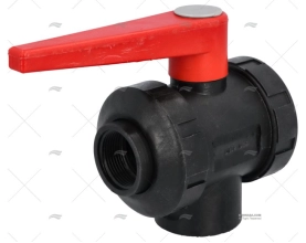 VÁLVULA  3 VIAS DUPLO UNIÃO BSP  PPG 1\"1 RANDEX IBERICA