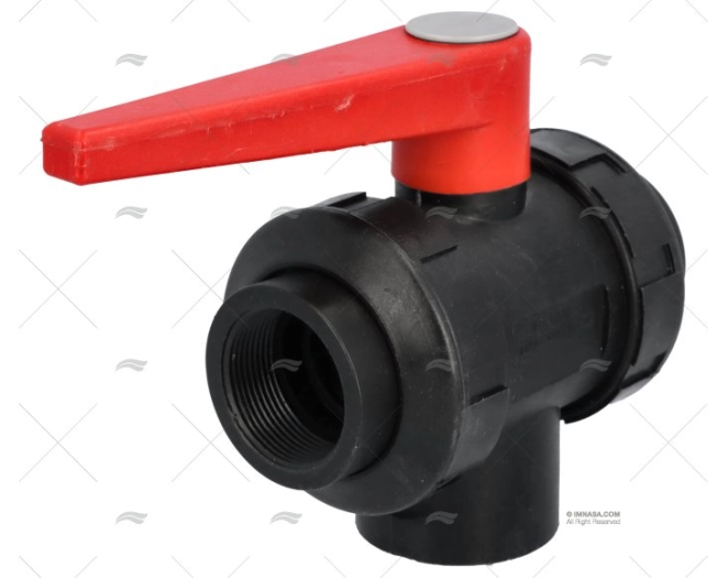 VÁLVULA  3 VIAS DUPLO UNIÃO BSP  PPG 1"1 RANDEX IBERICA