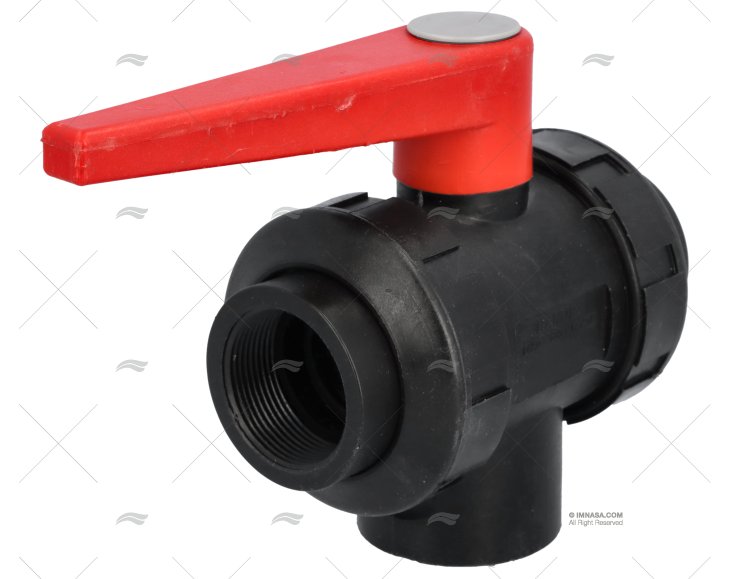 VÁLVULA  3 VIAS DUPLO UNIÃO BSP  PPG 1"1 RANDEX IBERICA