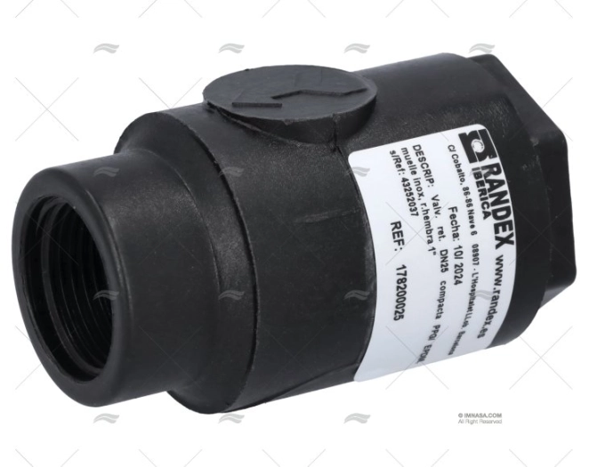 VALVOLA DI RITEGNO BSP  PPG 1" RANDEX IBERICA