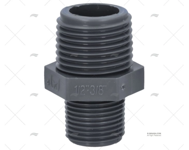 MANICOTTO RETE. M-M BSP PP  3/8" x 1/2" RANDEX IBERICA