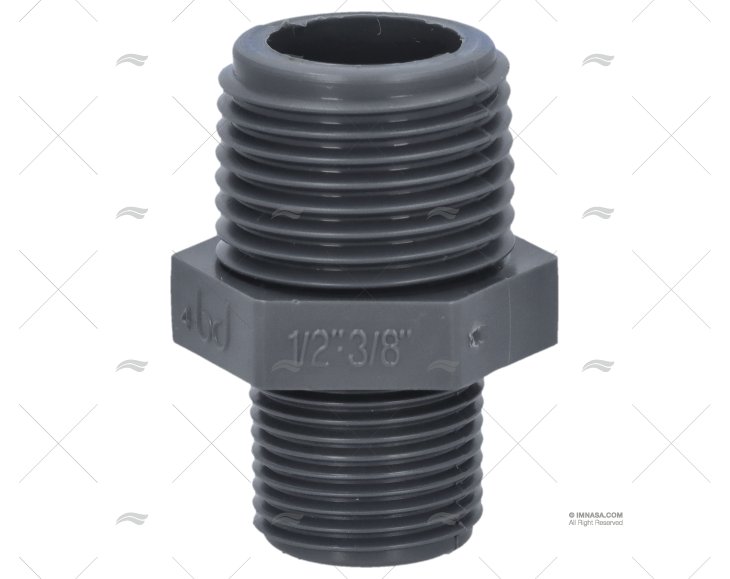MANICOTTO RETE. M-M BSP PP  3/8" x 1/2" RANDEX IBERICA