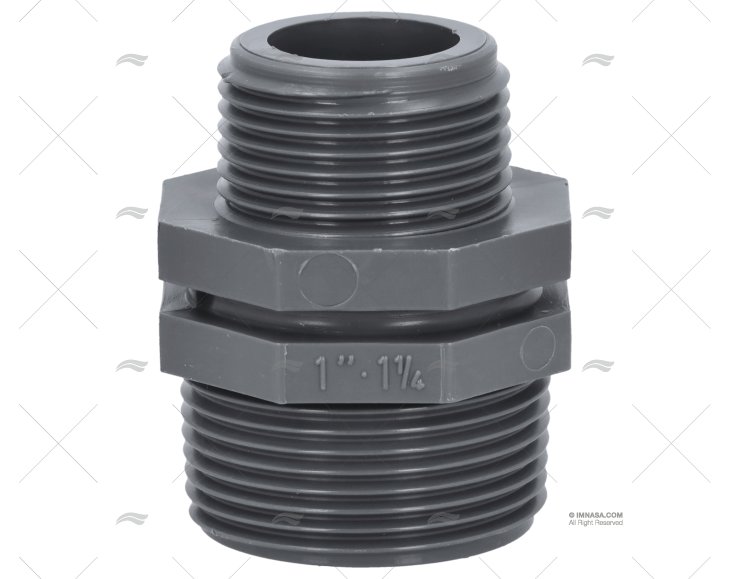 MALE THREADED NIPPLE BSP  PP 1"1/4 x 1" RANDEX IBERICA