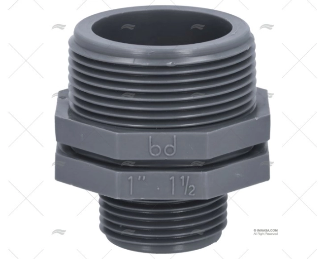 MALE THREADED NIPPLE BSP  PP 1"1/2 x 1" RANDEX IBERICA