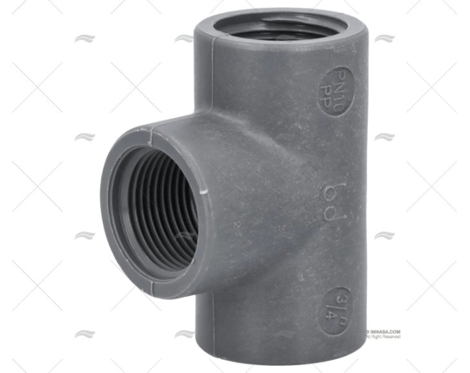 TÊ 90º FÊMEA BSP PP 3/4" RANDEX IBERICA