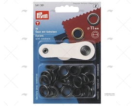 OLHAL SORTIDO LATÃO LACADO PRETO 11mm (15 PRYM