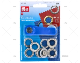 OLHAL SORTIDO LATÃO CROMADO 14mm (10) PRYM