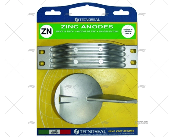 ANODO ZINCO KIT YAMAHA 150-200HP TECNOSEAL