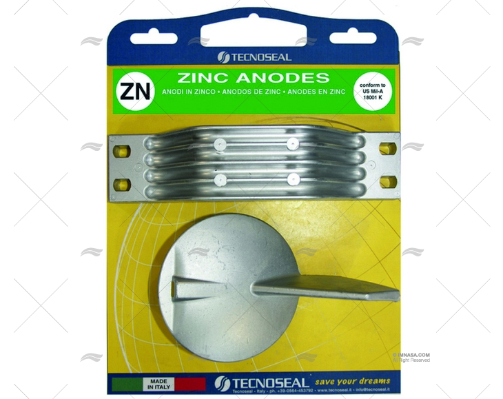 ANODO ZINCO KIT YAMAHA 150-200HP TECNOSEAL