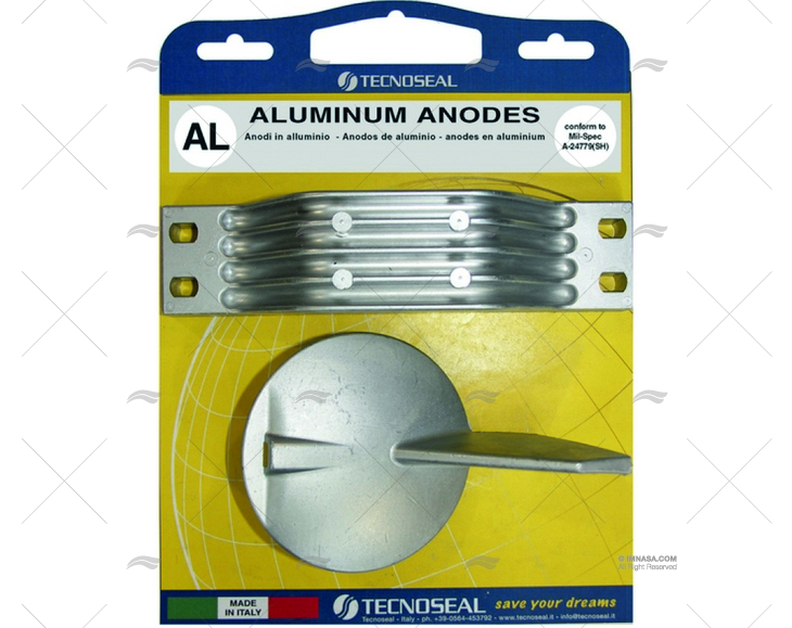 KIT ANODES YAMAHA 150-200HP AL TECNOSEAL