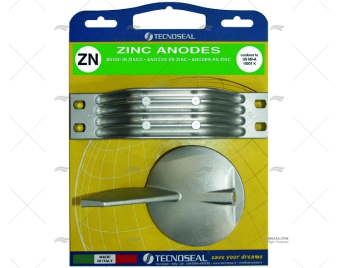 ÂNODO ZINCO KIT YAMAHA 150-200HP CR TECNOSEAL