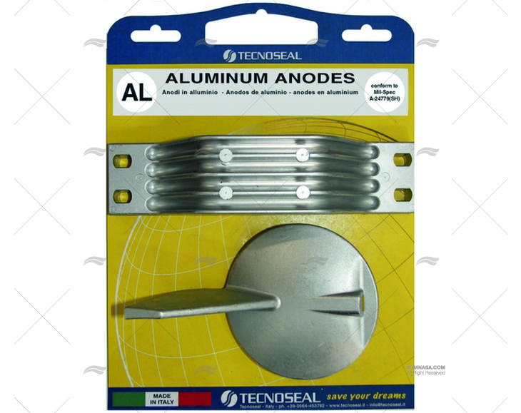 ANODO ALLUMINIO KIT YAMAHA 150-200HP CR TECNOSEAL