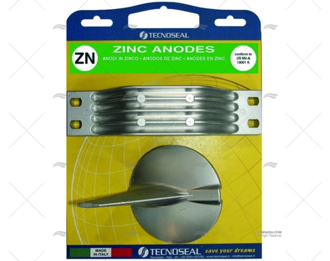 ÂNODO ZINCO KIT YAMAHA 200-250HP TECNOSEAL
