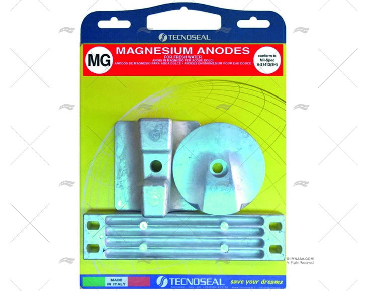 KIT ANODI IN MAGNESIO YAMAHA 300-350HP XP TECNOSEAL