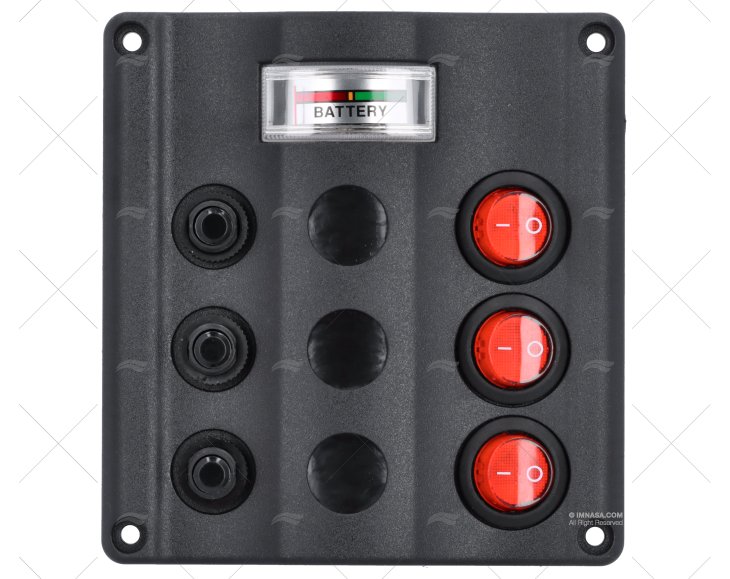 PANEL INT. 3P 12V 107x113 VOLTIMETRO