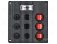 SWITCH PANEL 3P 12V 107x113 VOLTIMETER