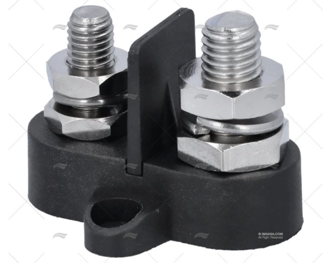 TERMINAL DUPLO PRETO M8-M10 C/ SEPARADOR