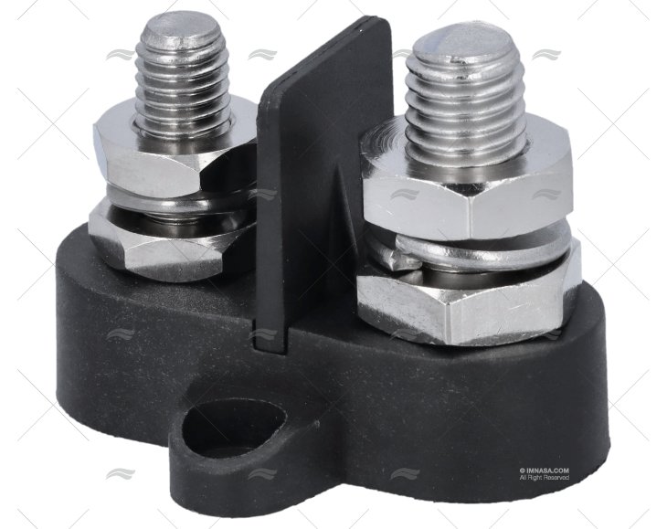 TERMINAL DUPLO PRETO M8-M10 C/ SEPARADOR